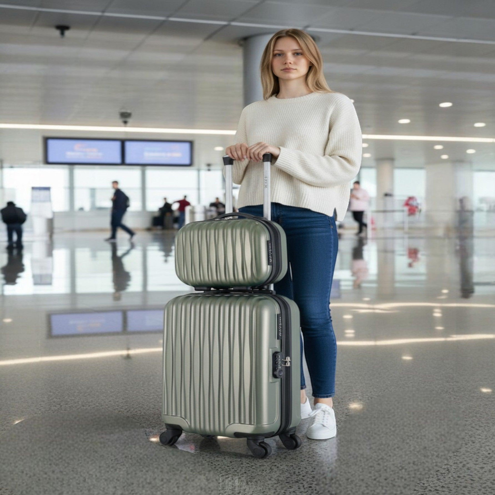 WAVE PARIS Wave paris - set de 2 valises volga-h. Coloris disponibles : Bleu, Gris, Rose, Beige, Vert, Noir