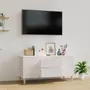 VIDAXL Meuble TV Blanc 102x44,5x50 cm Bois d'ingenierie