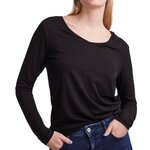 Pieces T Shirt Manches  ongues  Femme Pieces Billo. Coloris disponibles : Noir