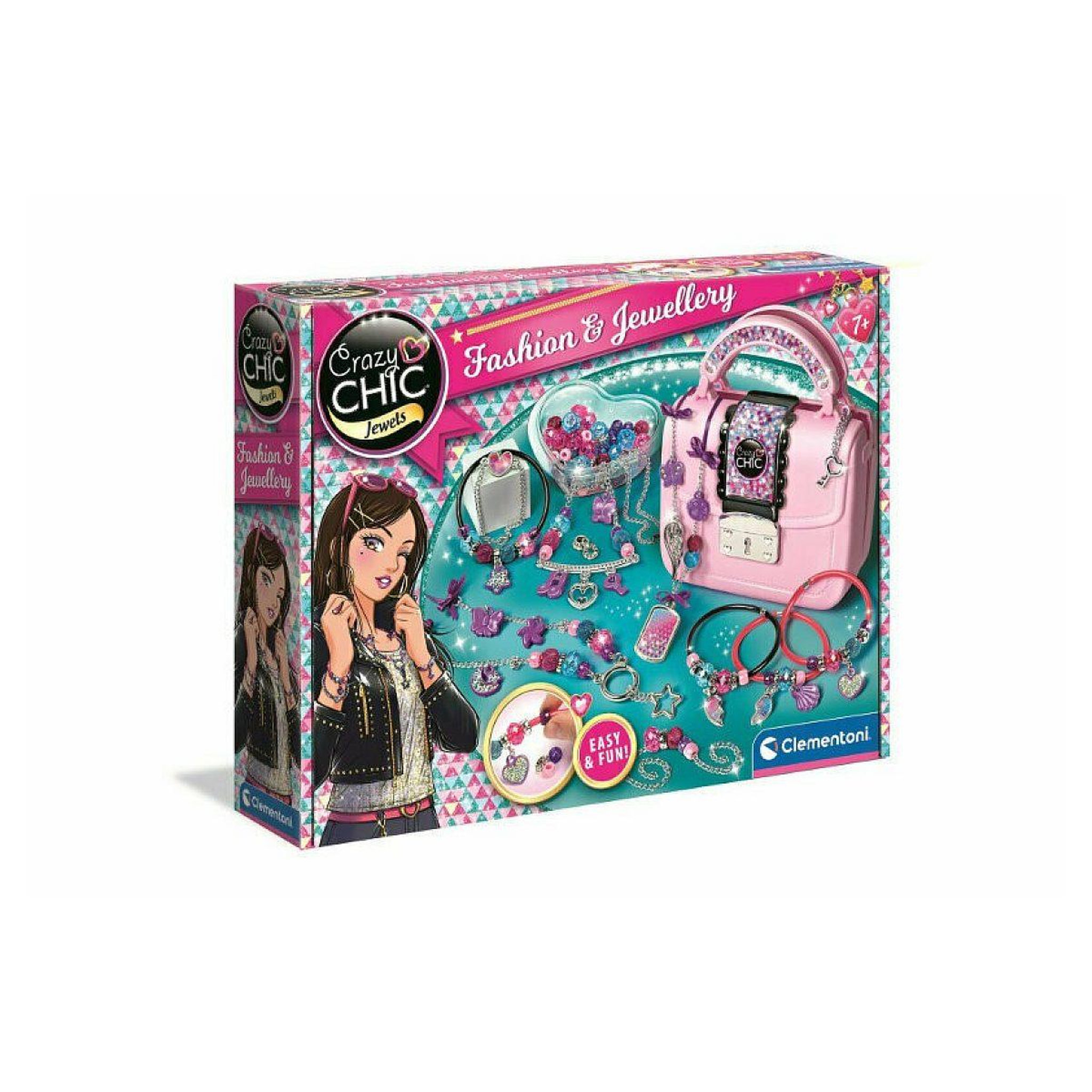 CLEMENTONI Coffret bijoux  17651 crazy chic - sac à main créatif