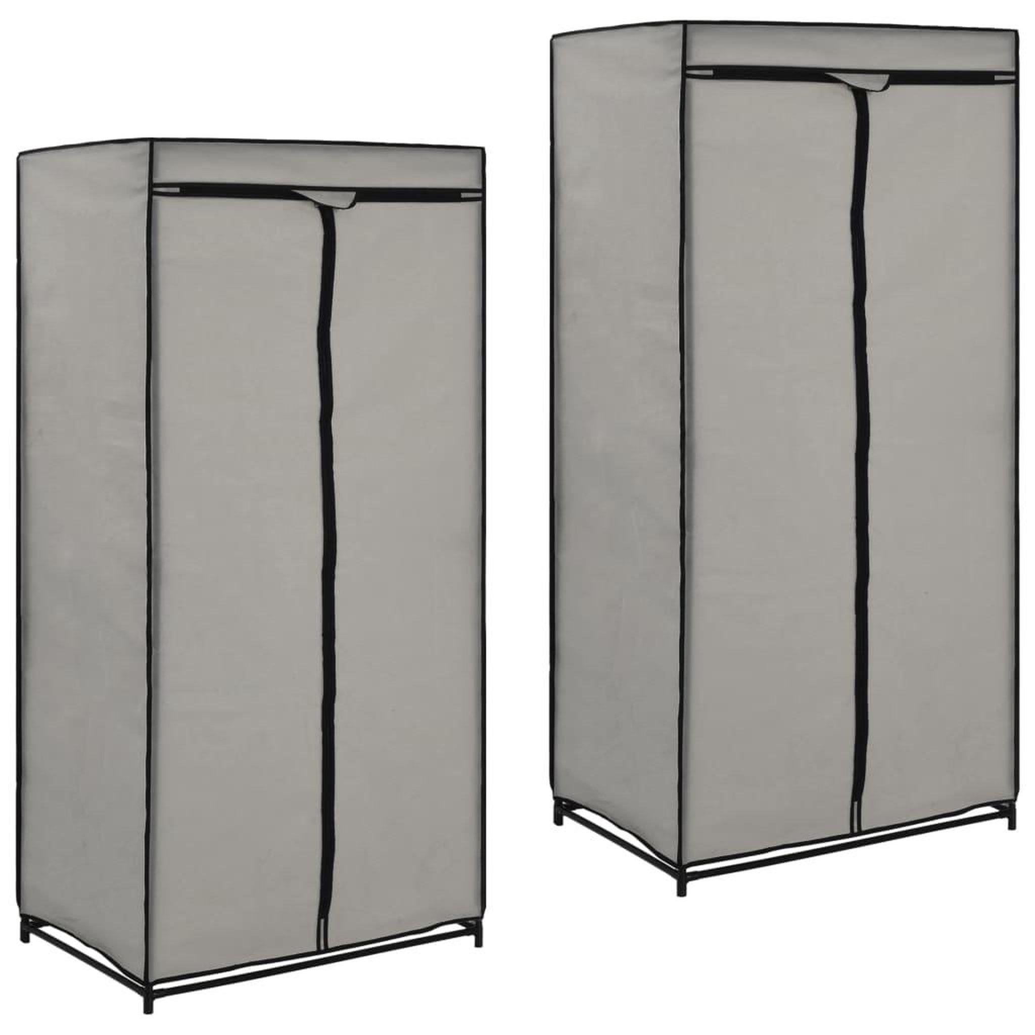 Voir la diapositive 1 : VIDAXL 2 pcs Garde-robes Gris 75x50x160 cm