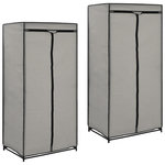 VIDAXL 2 pcs Garde-robes Gris 75x50x160 cm