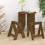 Voir la diapositive 1 : VIDAXL Tabourets lot de 2 marron miel 40x40x45 cm bois massif de pin