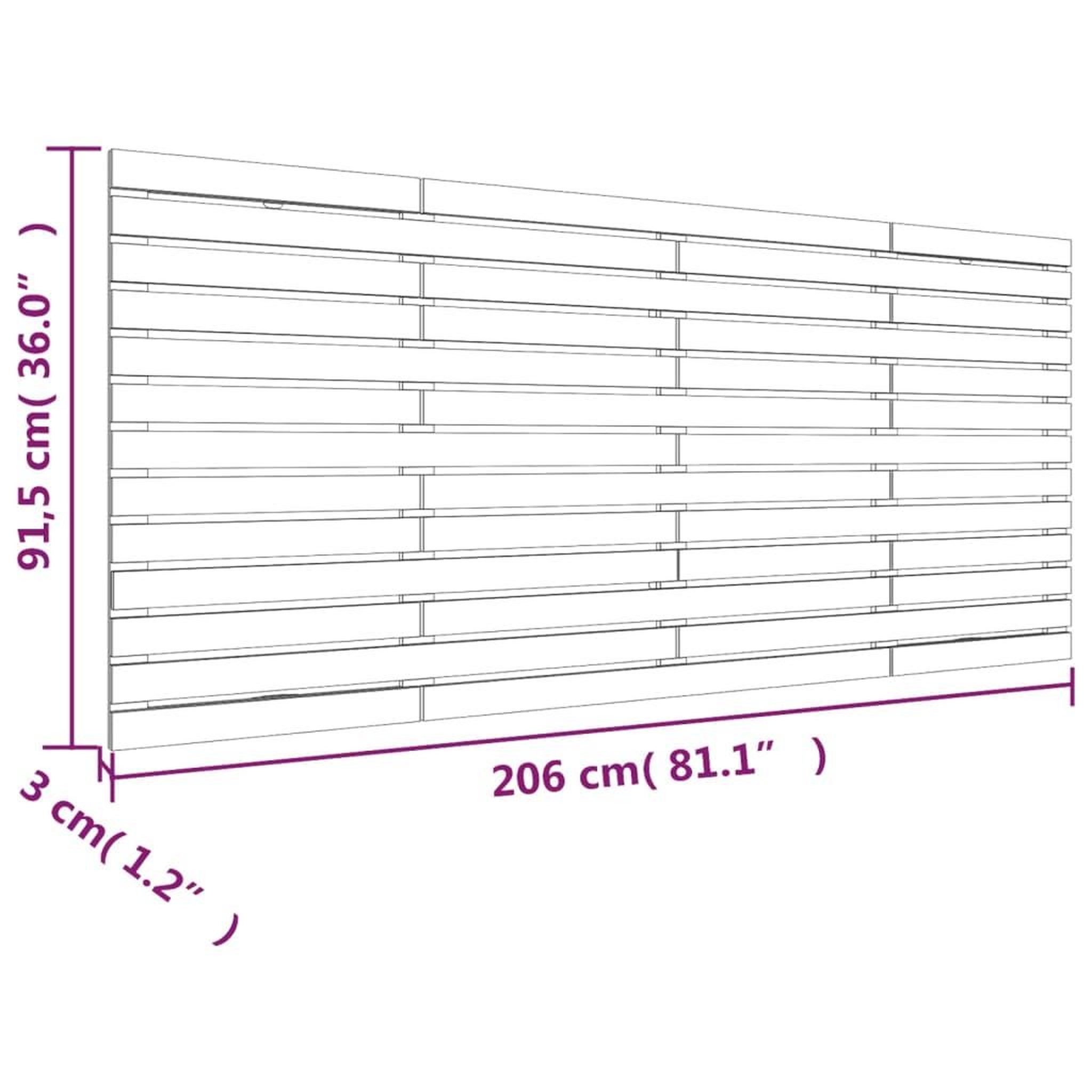 Voir la diapositive 6 : VIDAXL Tete de lit murale Blanc 206x3x91,5 cm Bois massif de pin