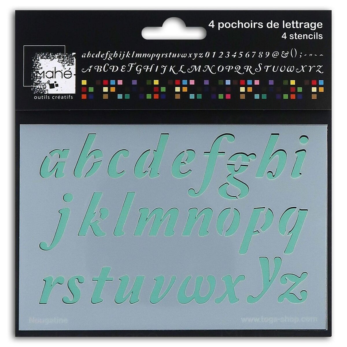  Pochoirs Alphabet Nougatine 21 x 30 cm