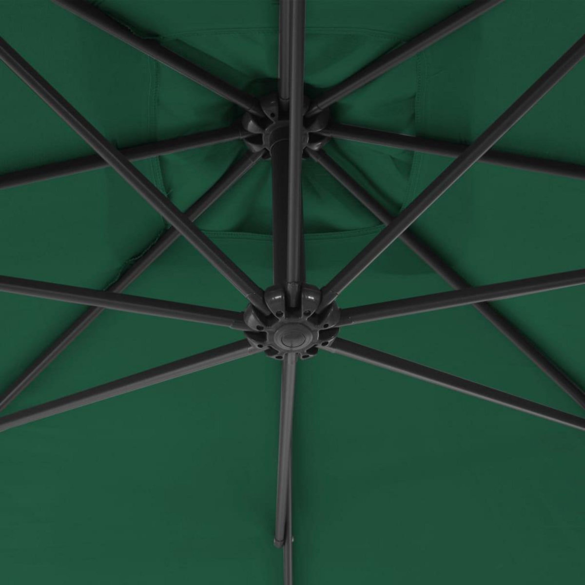 VIDAXL Parasol de jardin en porte-a-feux avec mat en acier 300 cm Vert