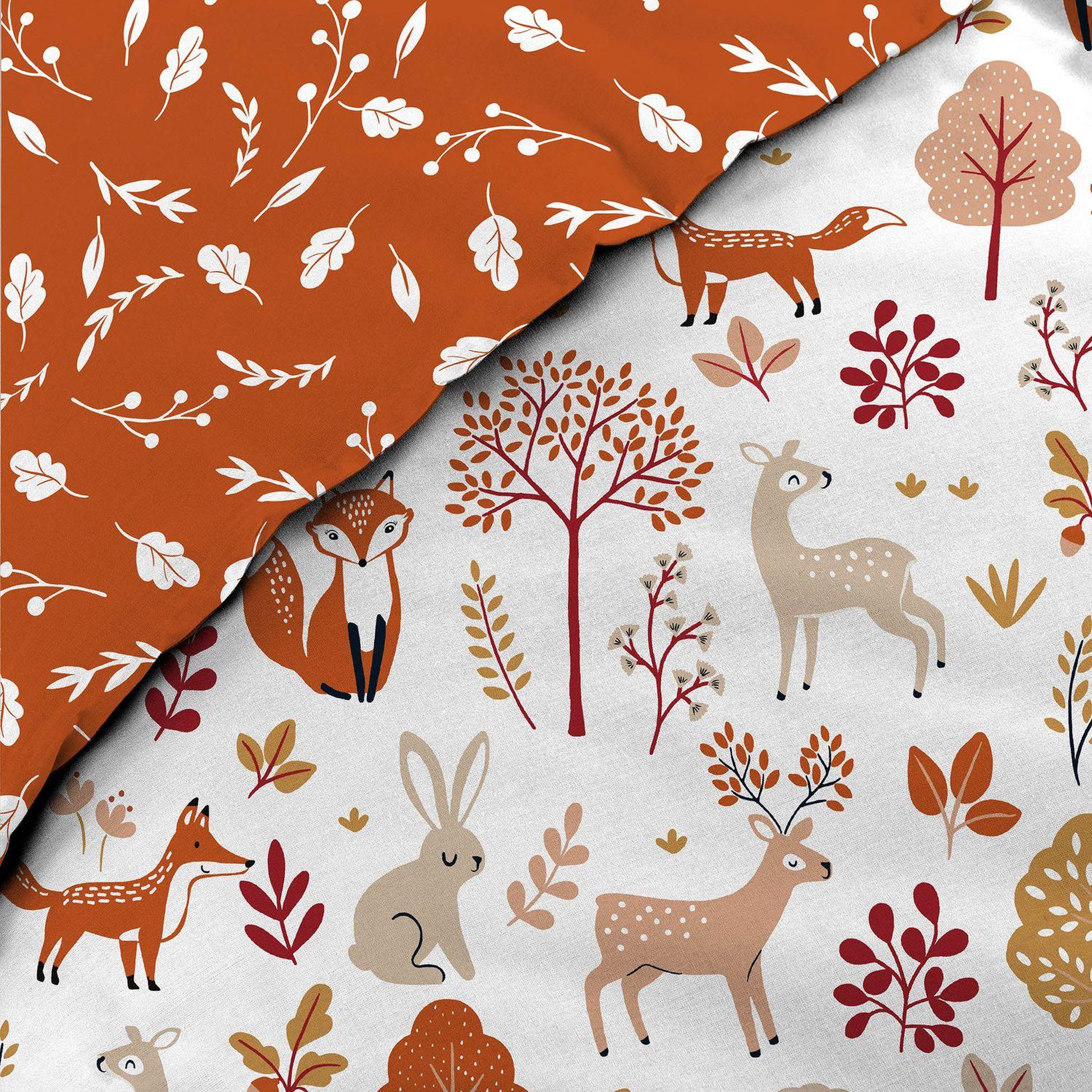 Voir la diapositive 6 : Douceur d'Intérieur Parure de lit enfant réversible ROXY - Coton 42 fils/cm² - 140 x 200 cm - Marron