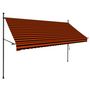 Voir la diapositive 2 : VIDAXL Auvent manuel retractable avec LED 300 cm Orange et marron