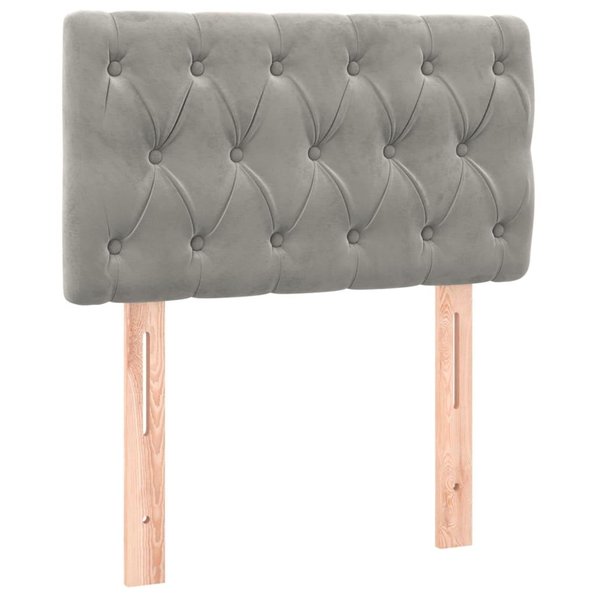 Voir la diapositive 4 : VIDAXL Tete de lit a LED Gris clair 80x7x78/88 cm Velours