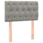 Voir la diapositive 4 : VIDAXL Tete de lit a LED Gris clair 80x7x78/88 cm Velours