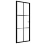 Voir la diapositive 2 : VIDAXL Porte interieure Verre ESG et aluminium 76x201,5 cm Noir