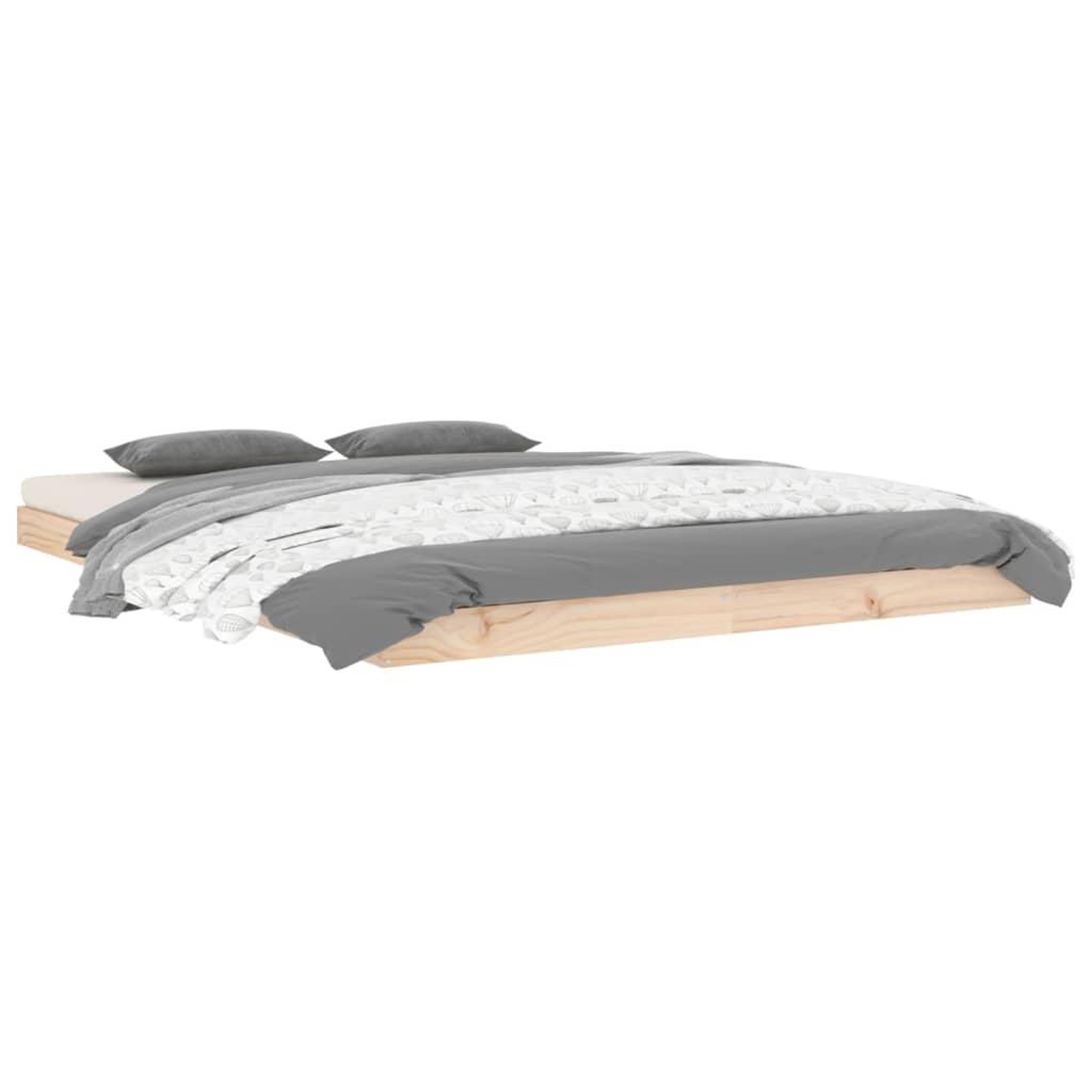 Voir la diapositive 3 : VIDAXL Cadre de lit sans matelas 140x190 cm bois de pin massif