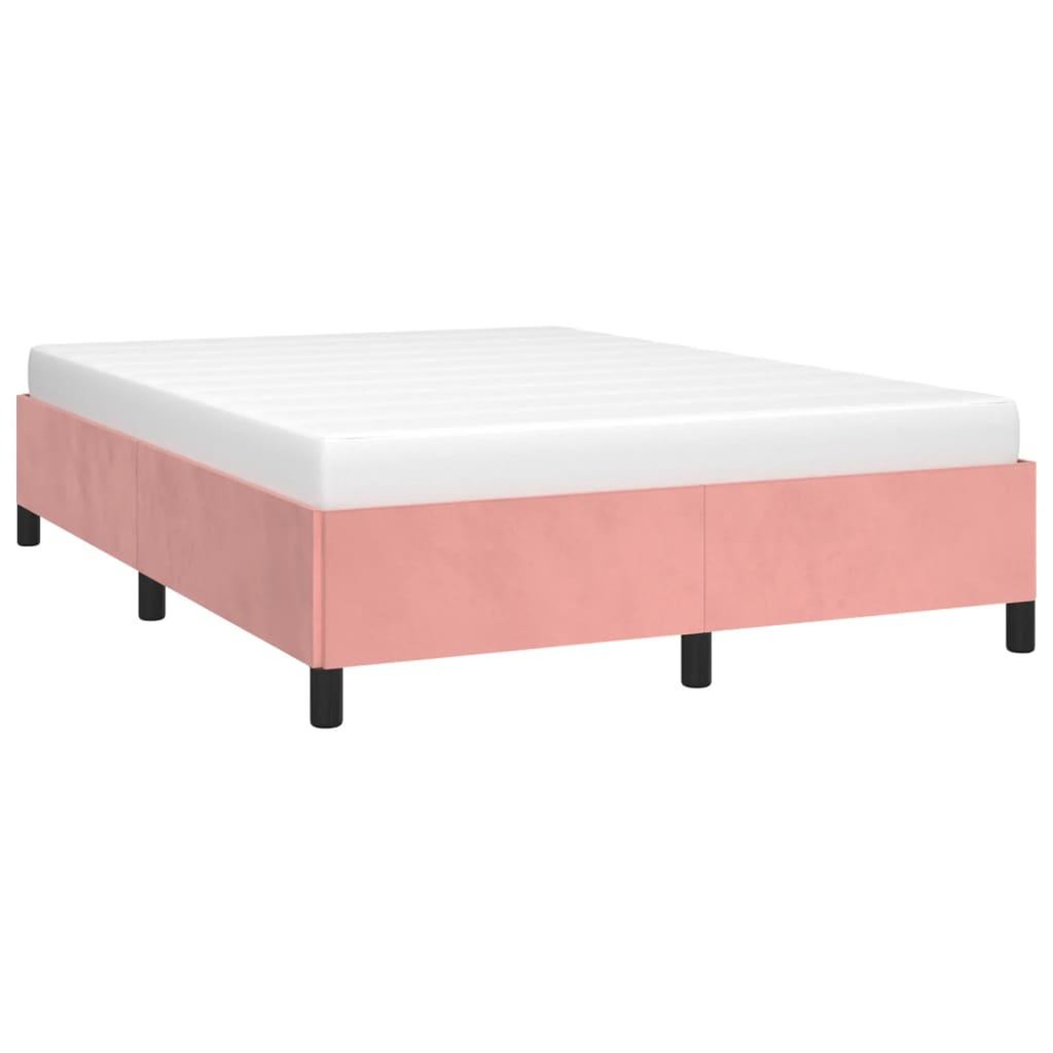 Voir la diapositive 3 : VIDAXL Cadre de lit sans matelas rose 140x200 cm velours