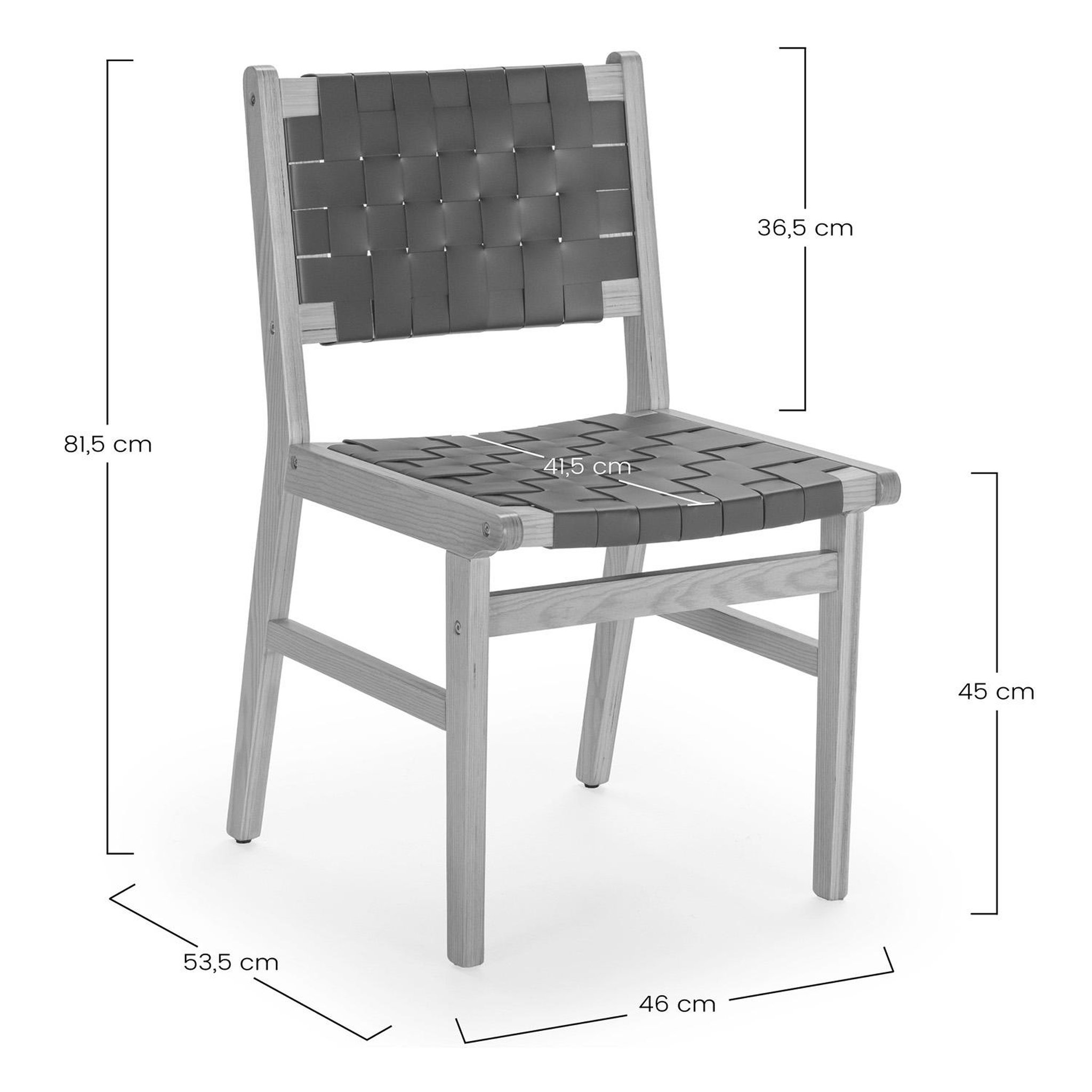 Voir la diapositive 6 : VS VENTA-STOCK Pack de 2 chaises Kurt Marron en cuir recyclé