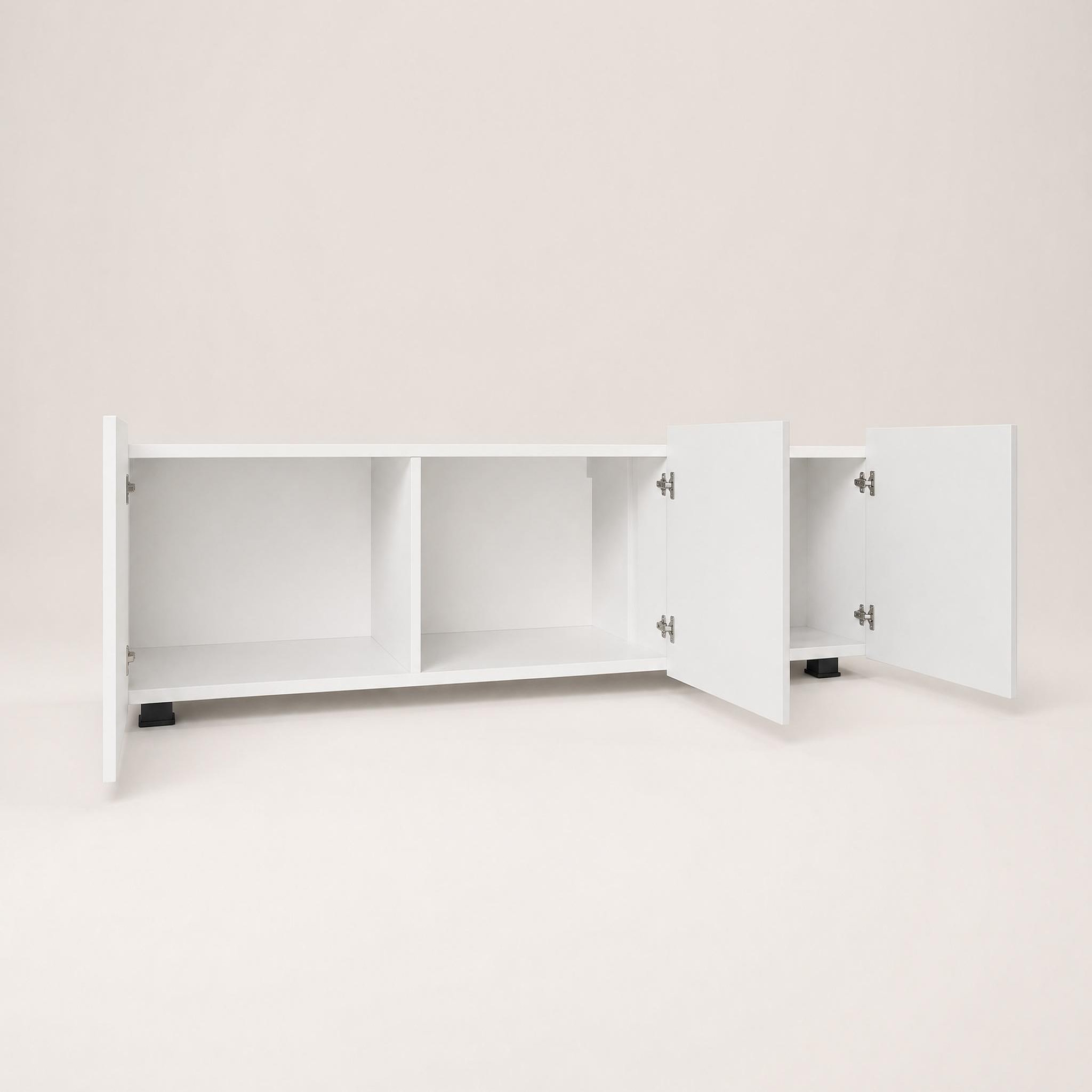 Voir la diapositive 6 : BEST MOBILIER Alix - meuble tv modulable 150 cm - 3 portes