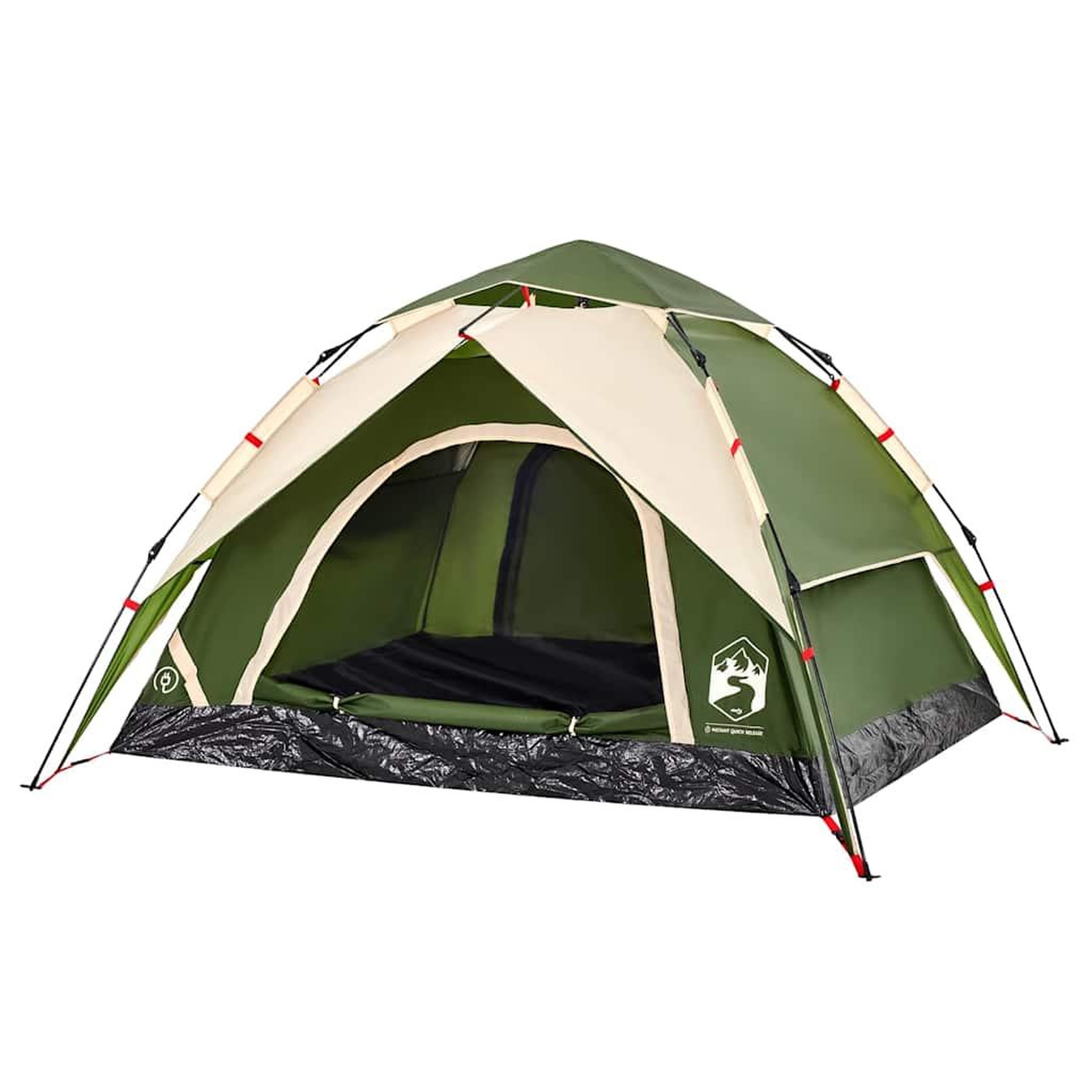 Voir la diapositive 4 : VIDAXL Tente de camping a dome 3 personnes vert liberation rapide