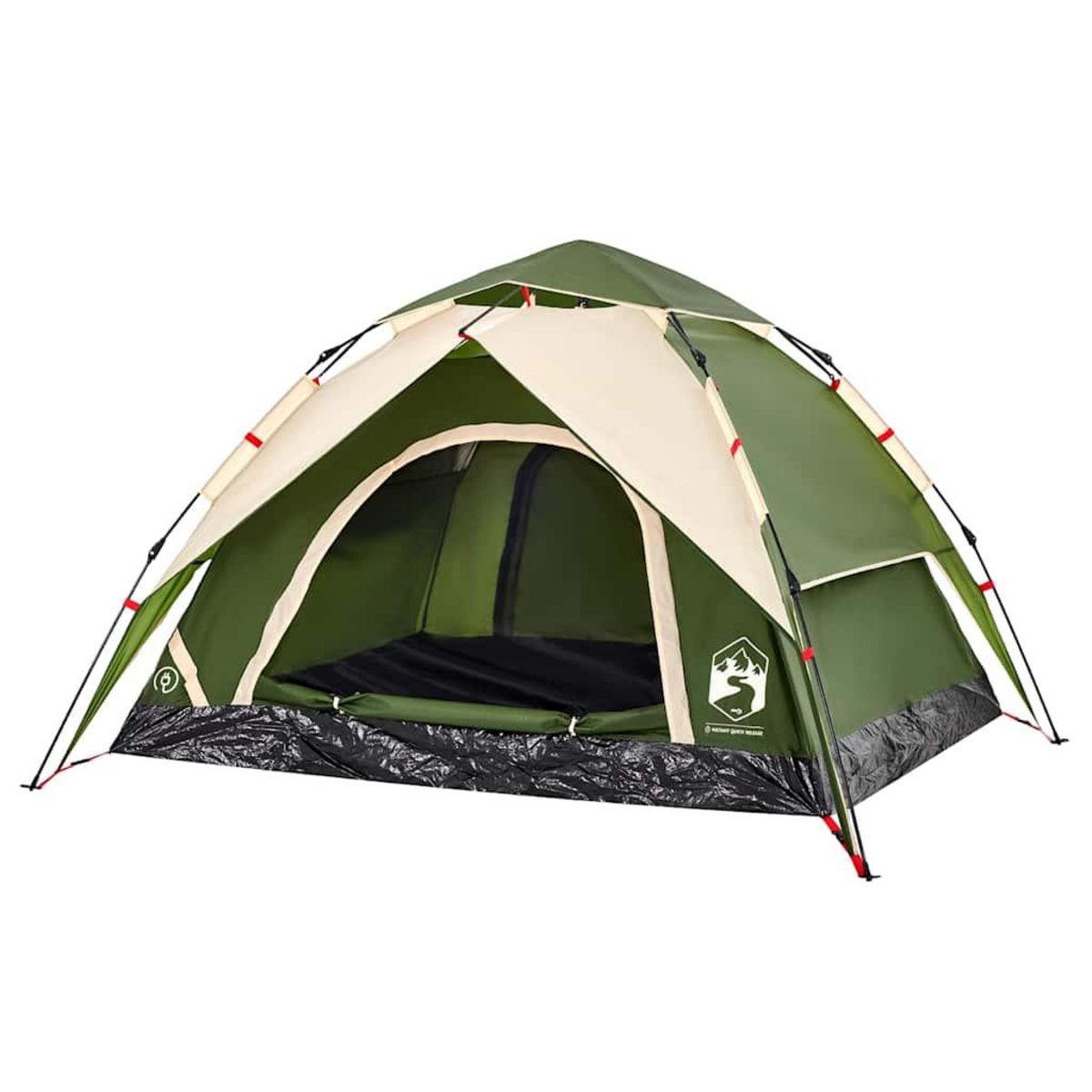 VIDAXL Tente de camping a dome 3 personnes vert liberation rapide