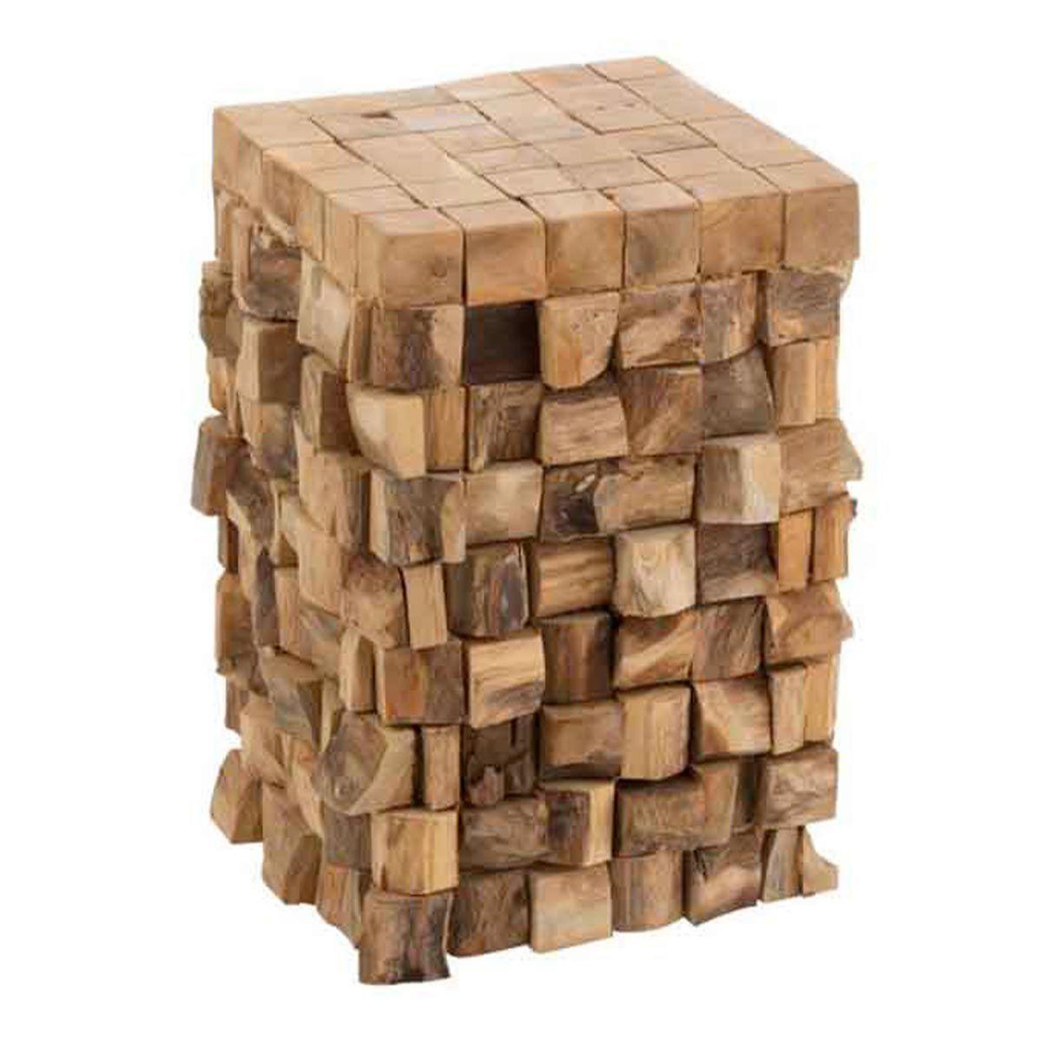 Voir la diapositive 1 : J-LINE Table d'appoint en teck  mivida  45cm naturel