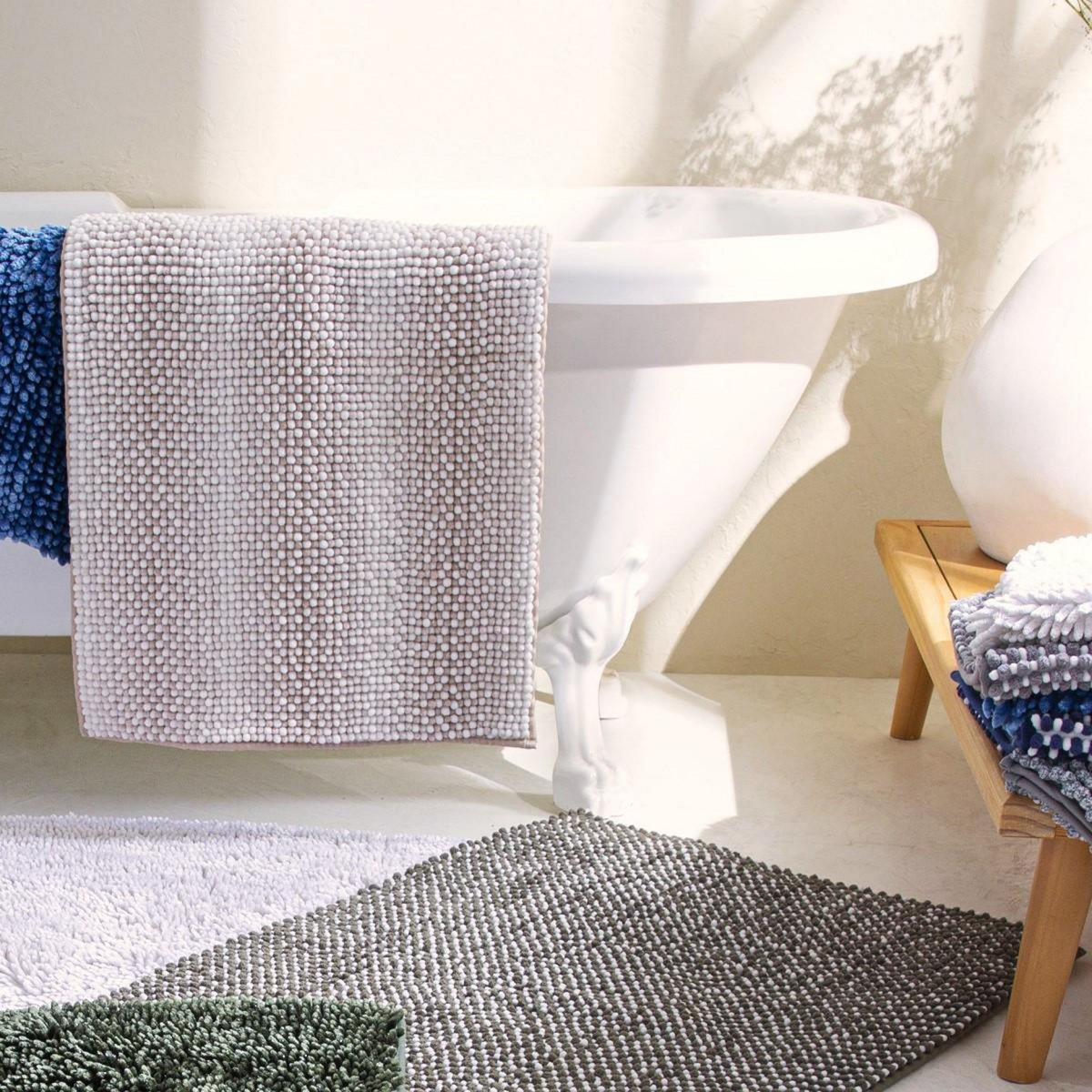 GUY LEVASSEUR Tapis de bain déco en polyester 50x80cm