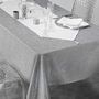Voir la diapositive 3 : Paris Prix Lot de 3 Serviettes de Table  Silvery  40x40cm Blanc