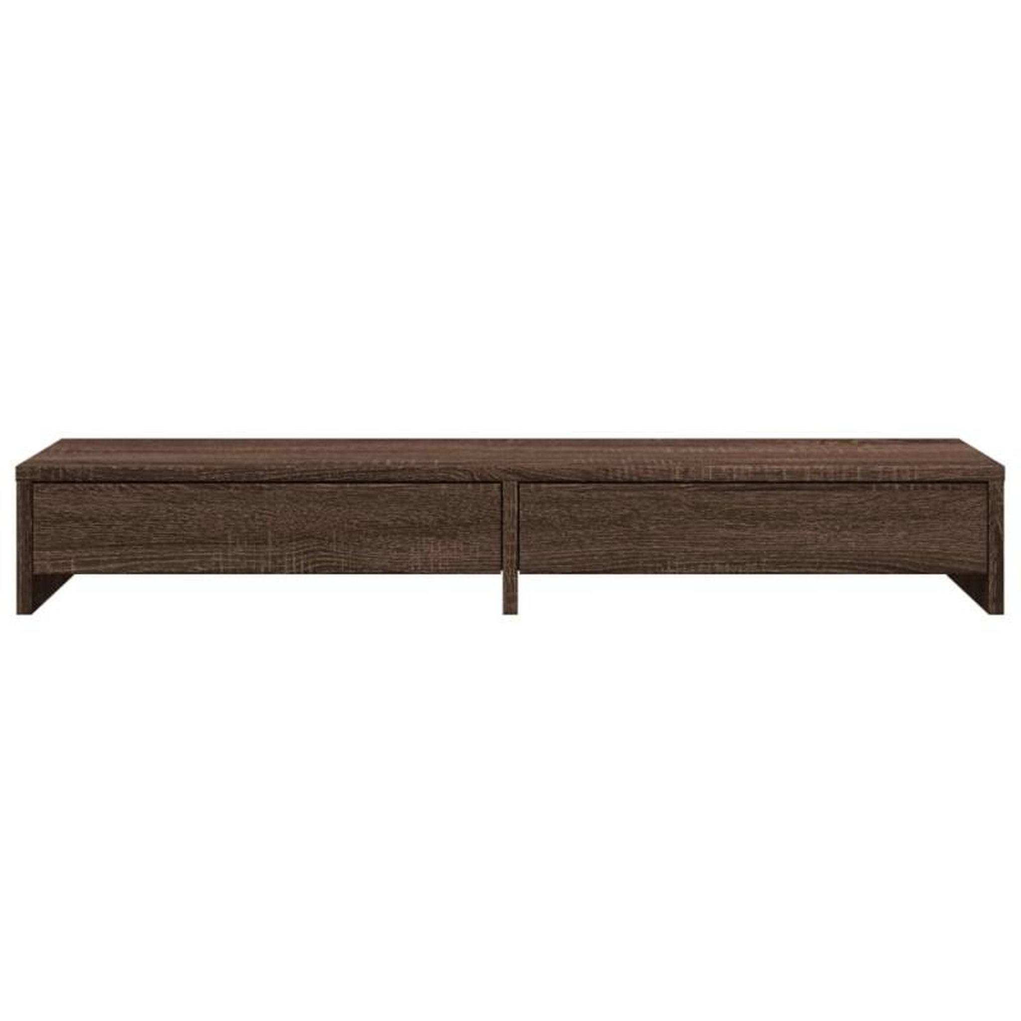 Voir la diapositive 4 : VIDAXL Support de moniteur avec tiroirs chêne marron bois d ingénierie