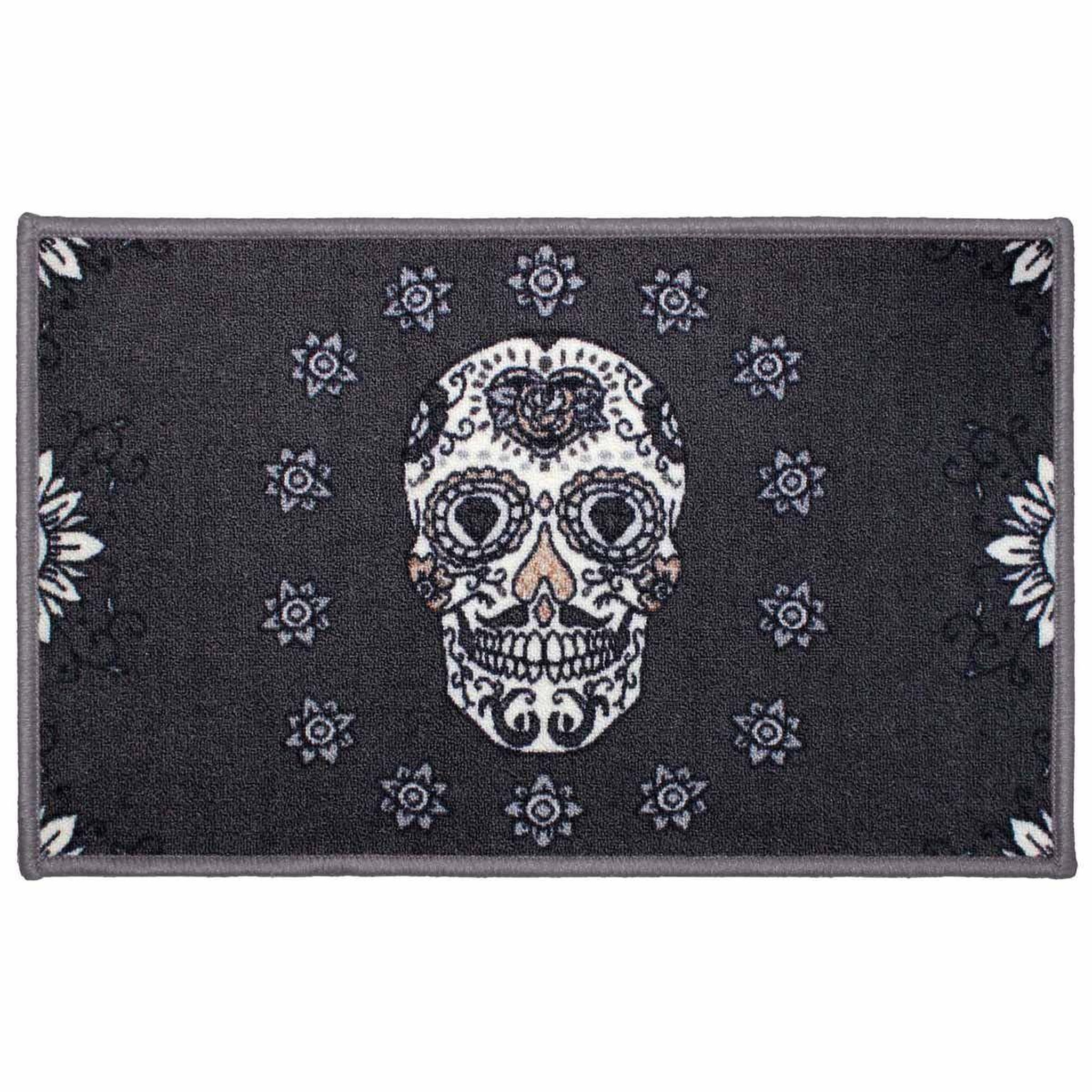 Douceur d'Intérieur Tapis déco imprimé  ernesto  50x80cm noir