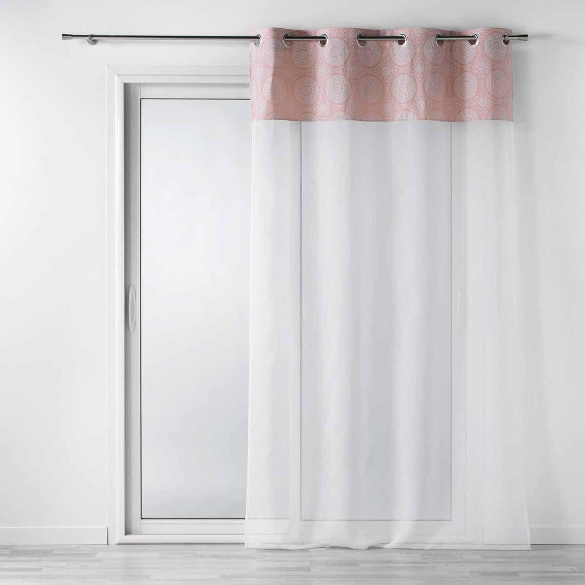 Douceur d'Intérieur Rideau voilage à œillets  sibel  140x240cm rose