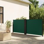 VIDAXL Auvent lateral retractable vert fonce 120x1200 cm