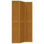 Voir la diapositive 2 : VIDAXL Cloison de separation 3 panneaux marron bois paulownia massif