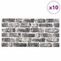 Voir la diapositive 3 : VIDAXL Panneaux muraux 3D avec design de brique gris fonce 10 pcs EPS