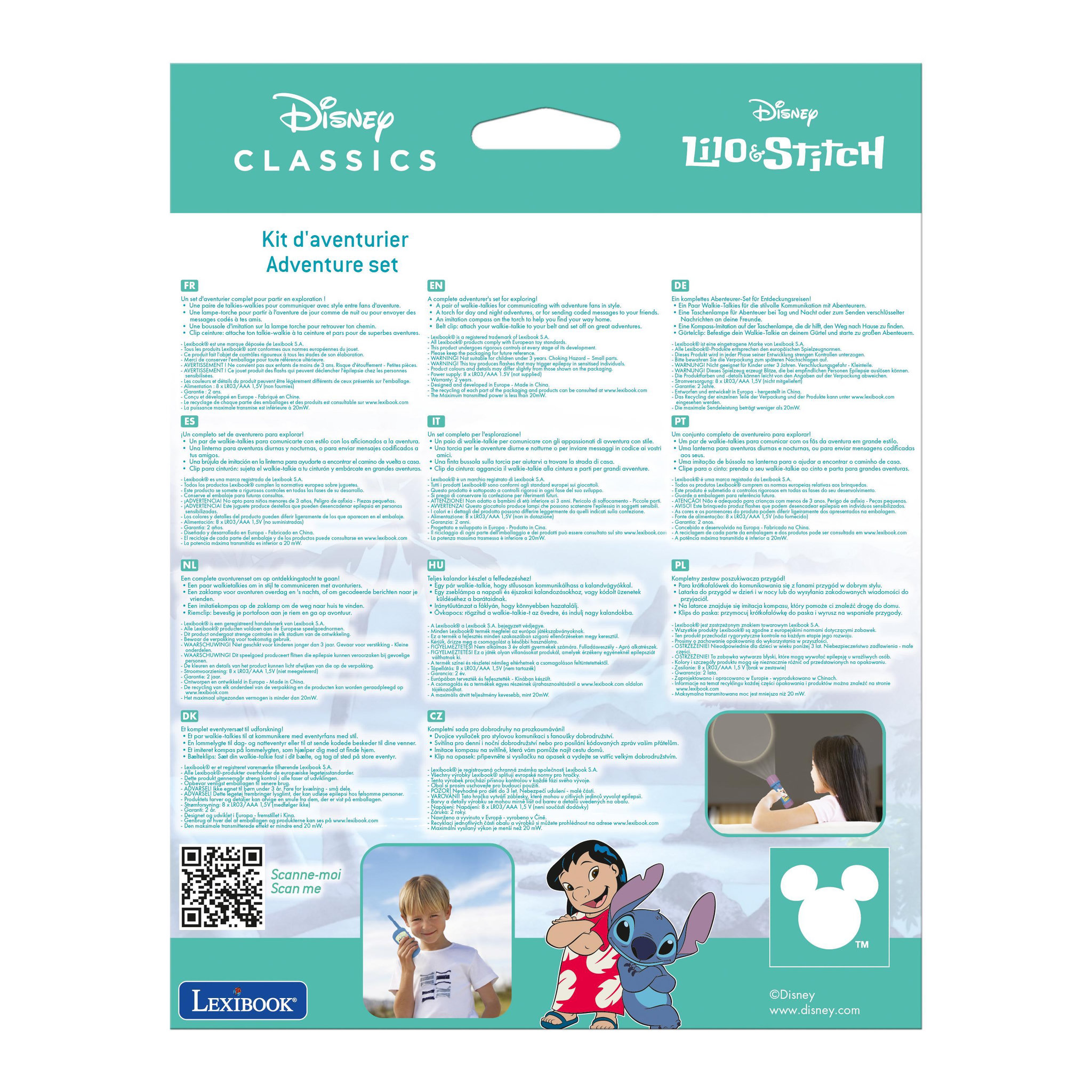 Voir la diapositive 3 : Lexibook Kit d'aventurier Stitch avec talkies walkies et lampe-torche/boussole