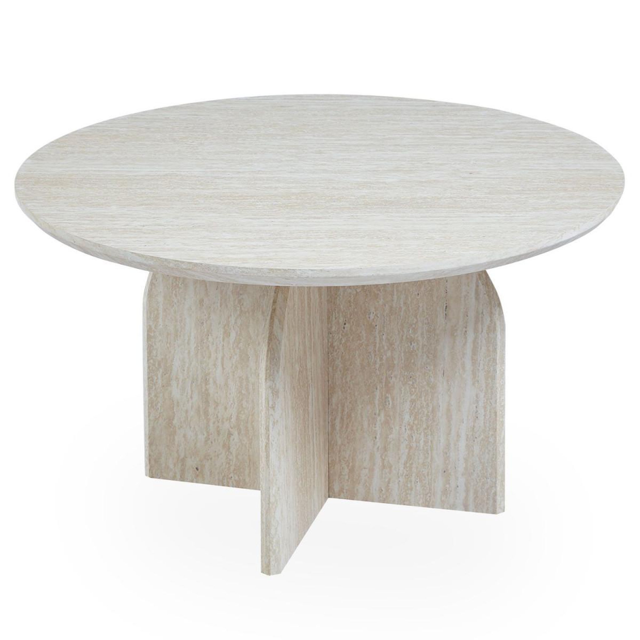 Paris Prix Table basse effet travertin  mindy  80cm beige
