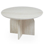 Paris Prix Table Basse Effet Travertin  Mindy  80cm Beige