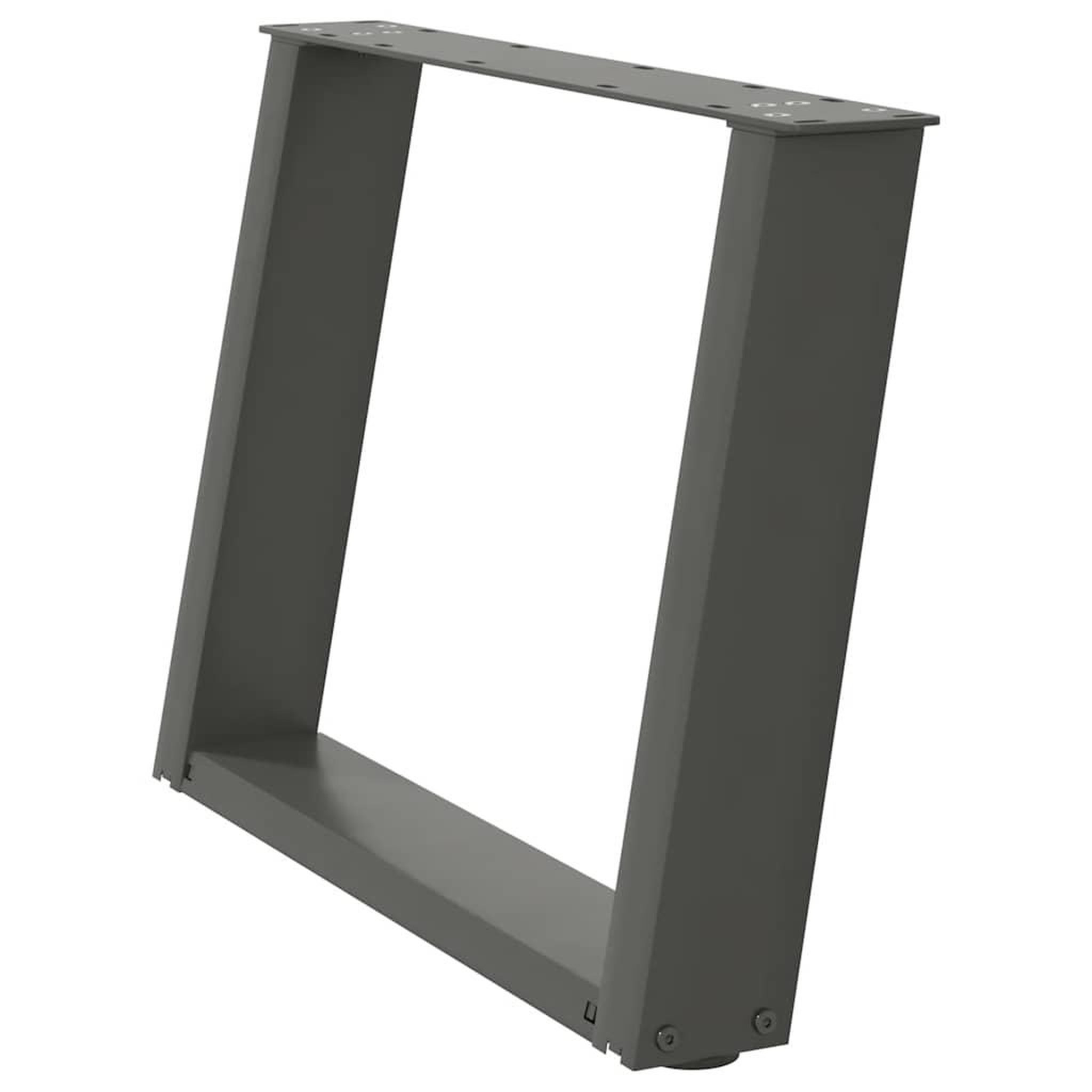 Voir la diapositive 4 : VIDAXL Pieds de table basse forme de U 2 pcs anthracite 60x(42-43) cm