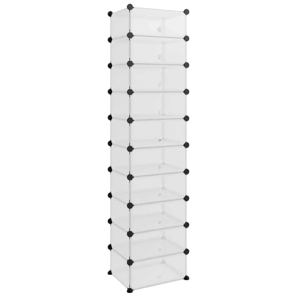 VIDAXL Etagere a chaussures Transparent 44x32x174 cm PP