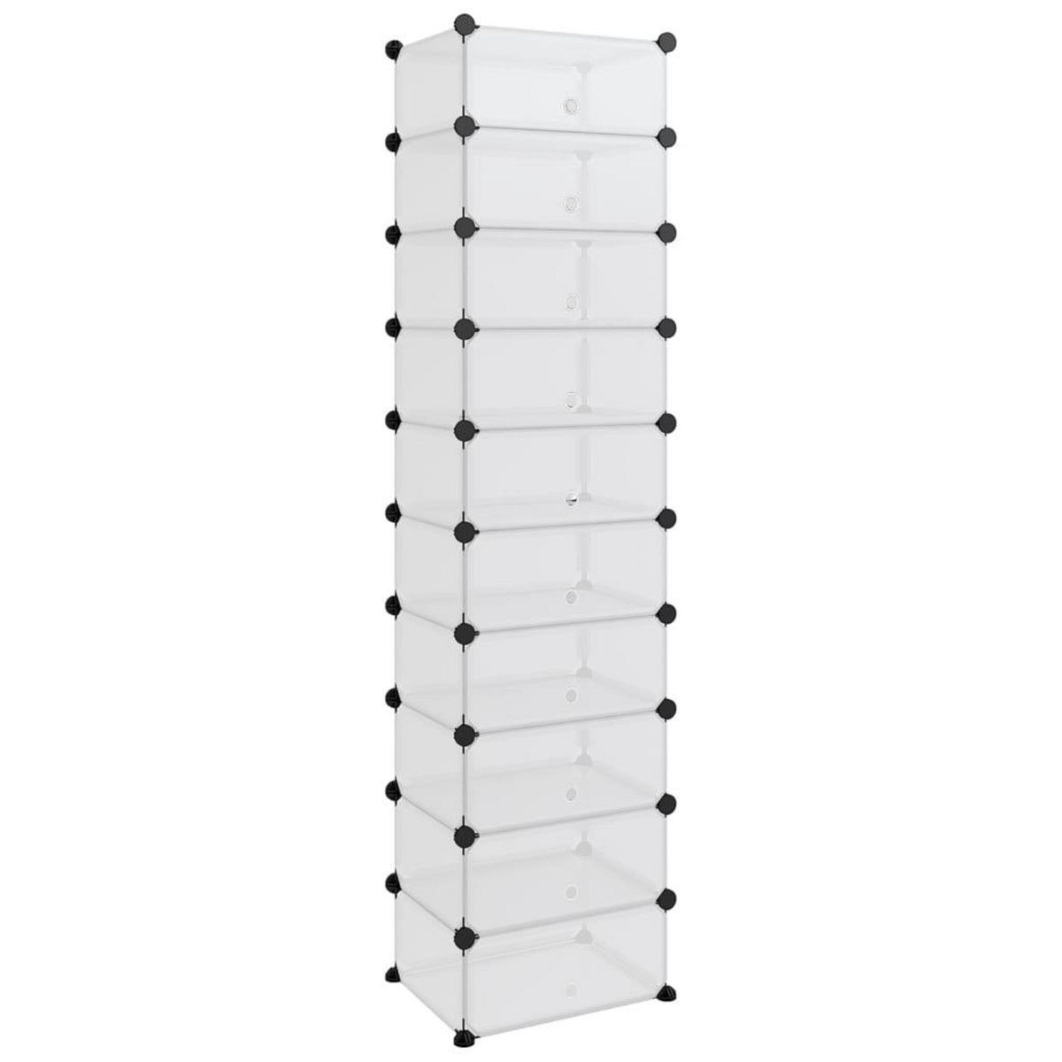 VIDAXL Etagere a chaussures Transparent 44x32x174 cm PP