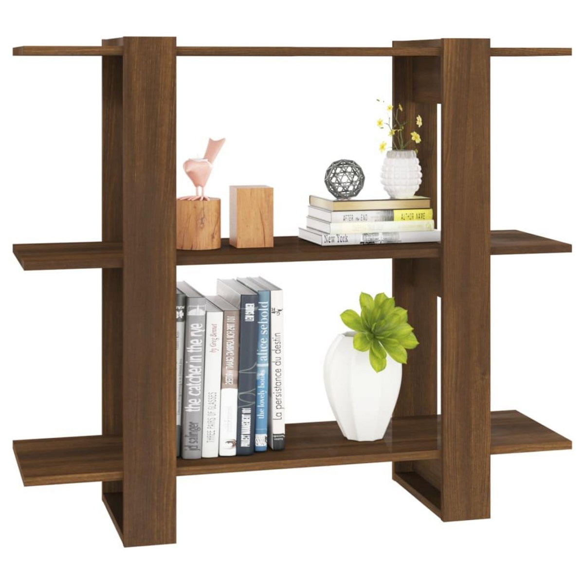 VIDAXL Bibliotheque/Separateur de piece Chene marron 100x30x87 cm