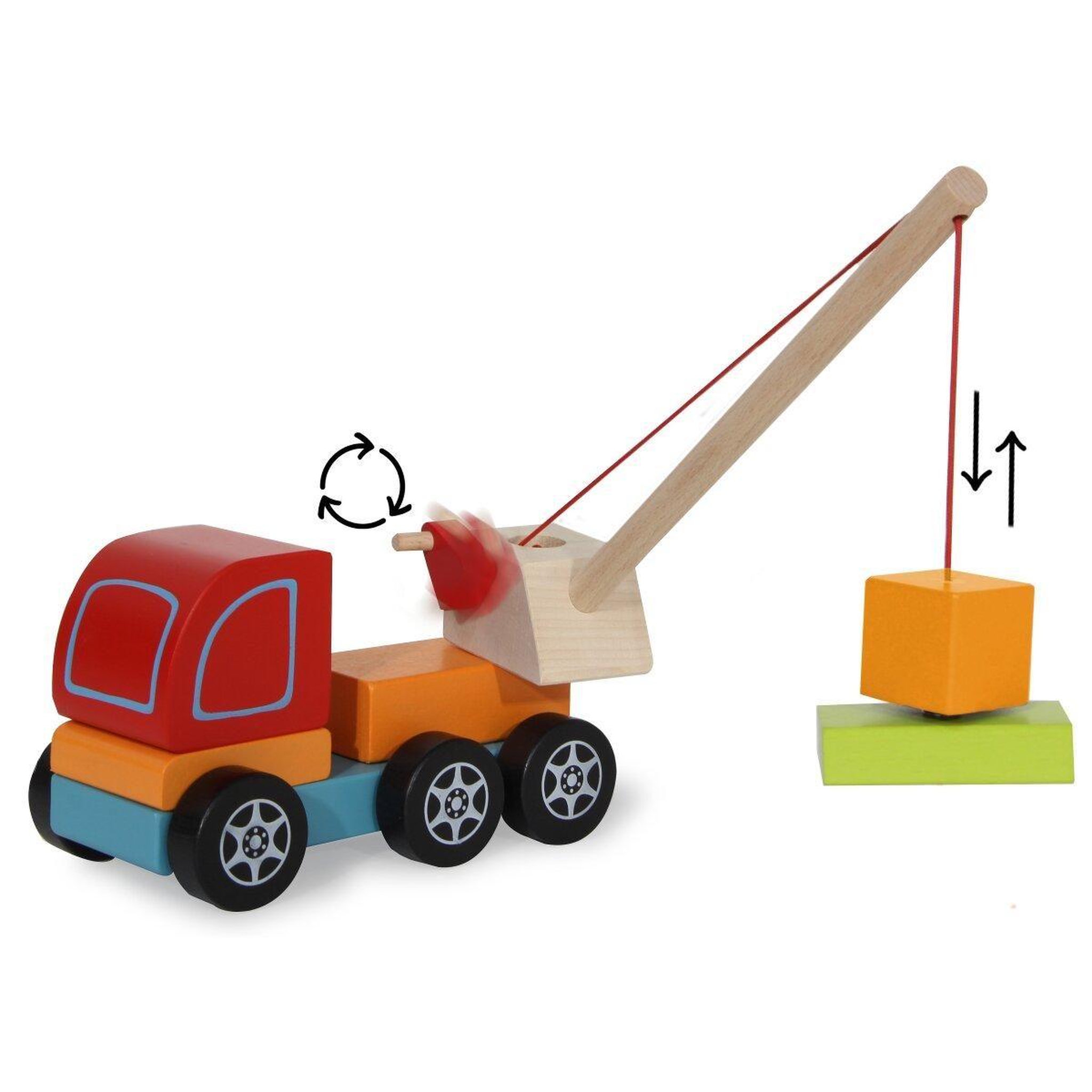 Voir la diapositive 5 : Jamara Jouet en bois kidiwood d'encastrements grue mobile 14parties