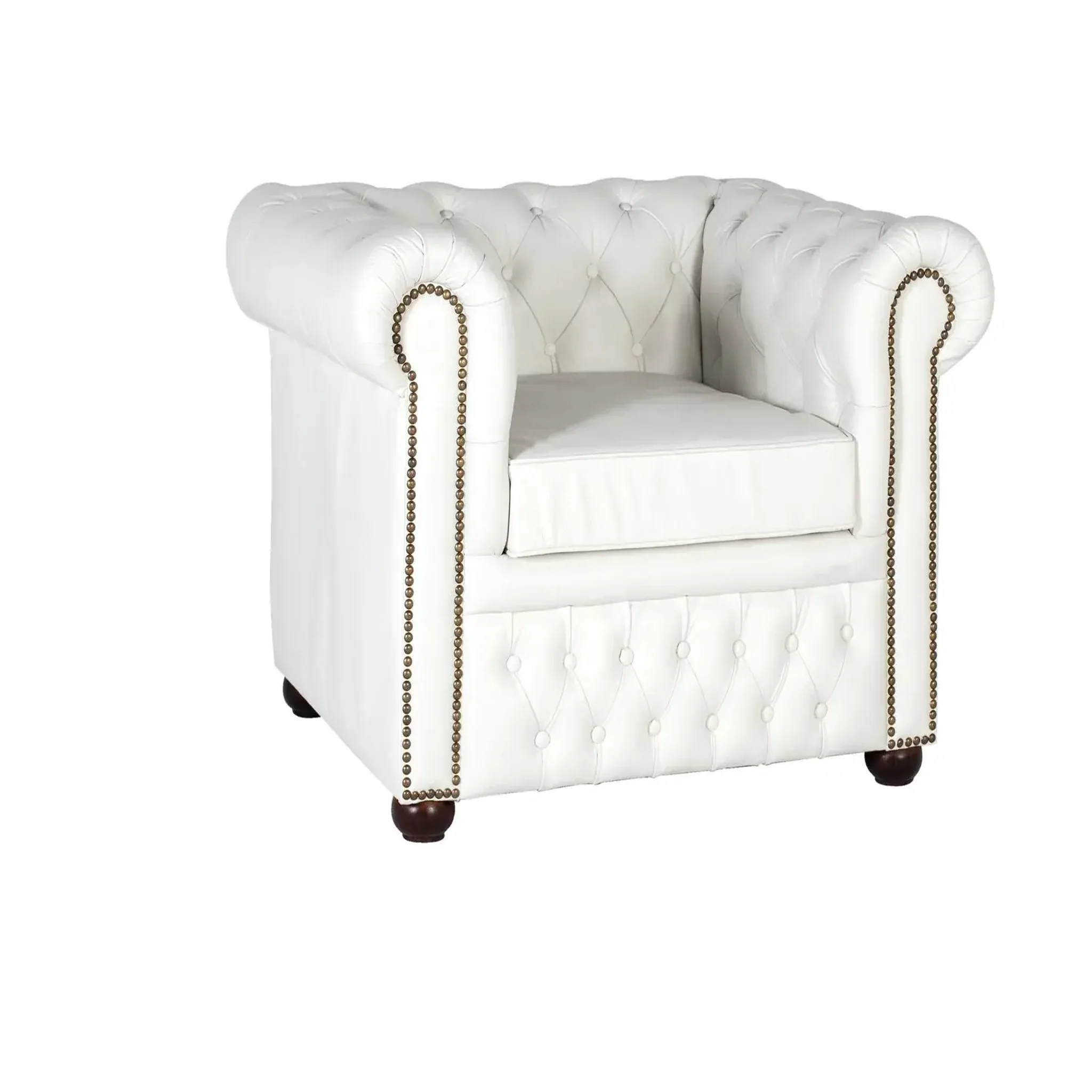 Voir la diapositive 2 : GINER Y COLOMER SL Fauteuil en cuir 96 cm style chester