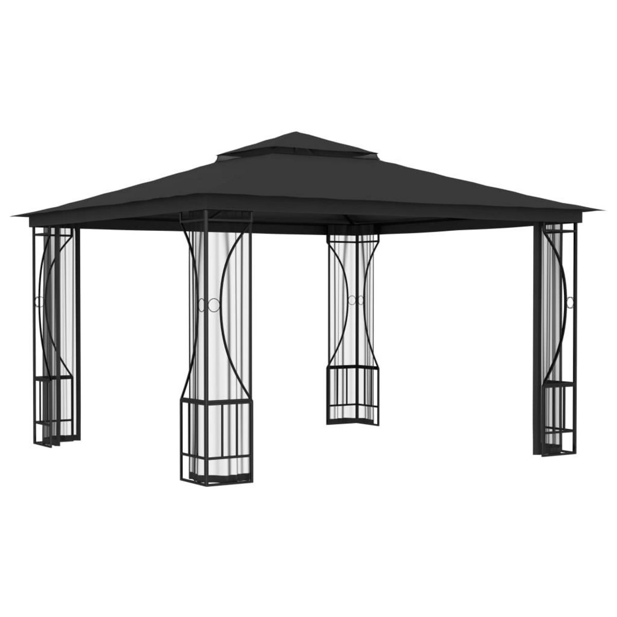 VIDAXL Tonnelle avec moustiquaire 300x300x265 cm Anthracite