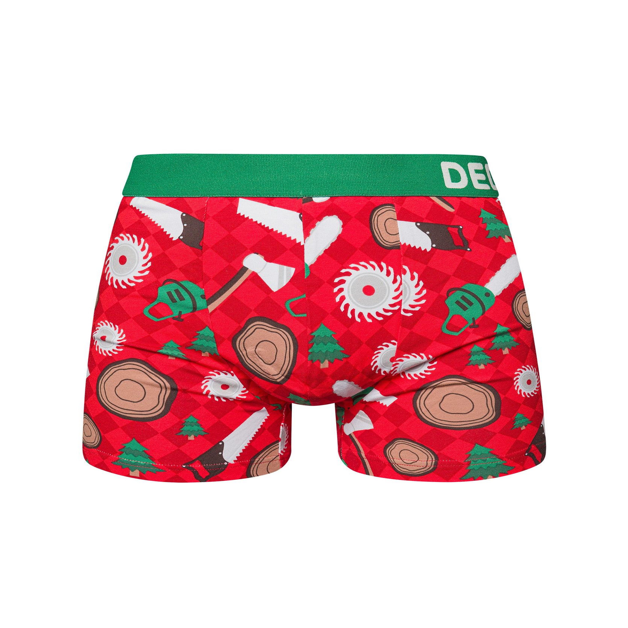 DEDOLES Boxer homme bûcheron. Coloris disponibles : Rouge