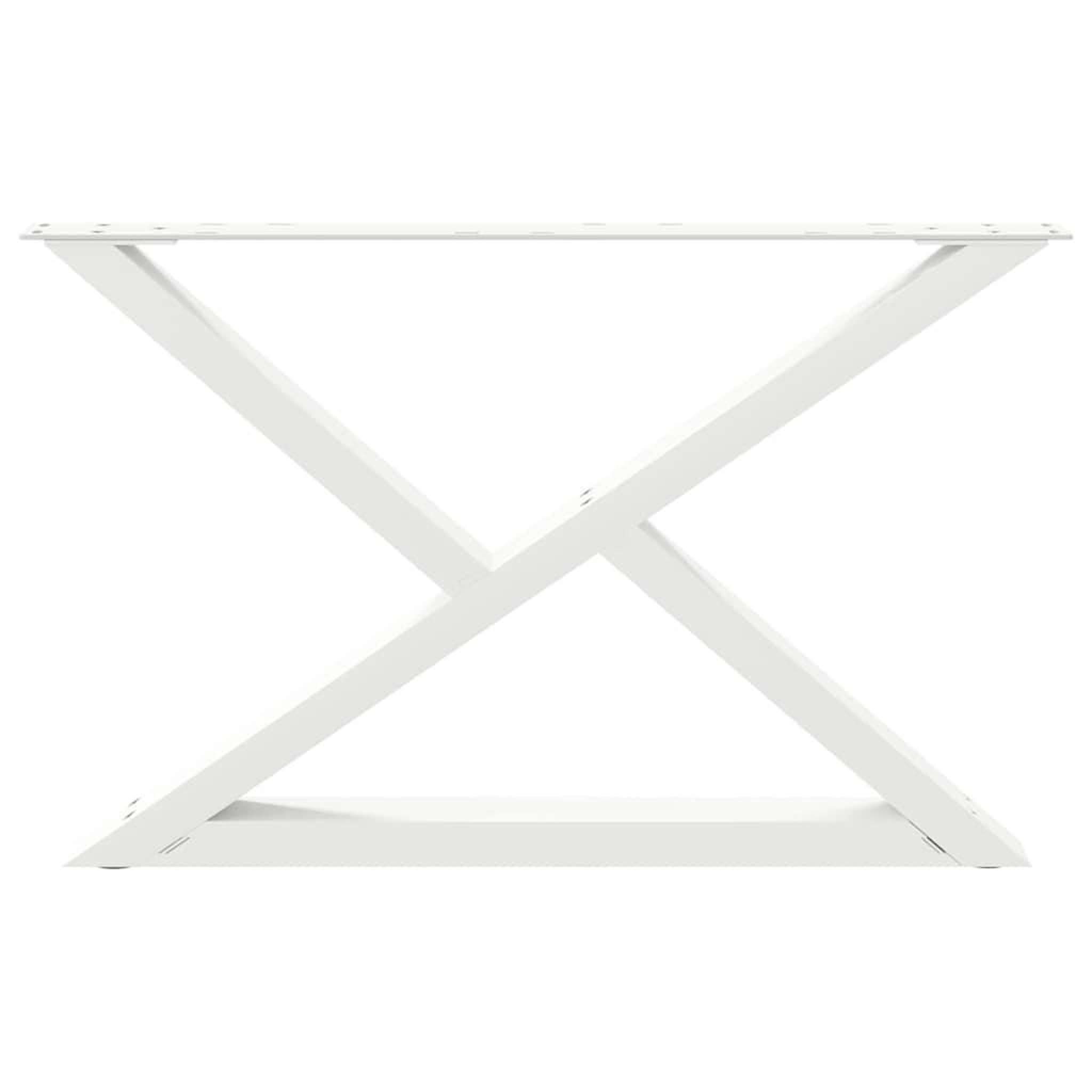 Voir la diapositive 5 : VIDAXL Pieds de table basse 2 pcs blanc 70x(42-43,3) cm acier
