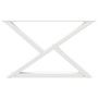 Voir la diapositive 5 : VIDAXL Pieds de table basse 2 pcs blanc 70x(42-43,3) cm acier