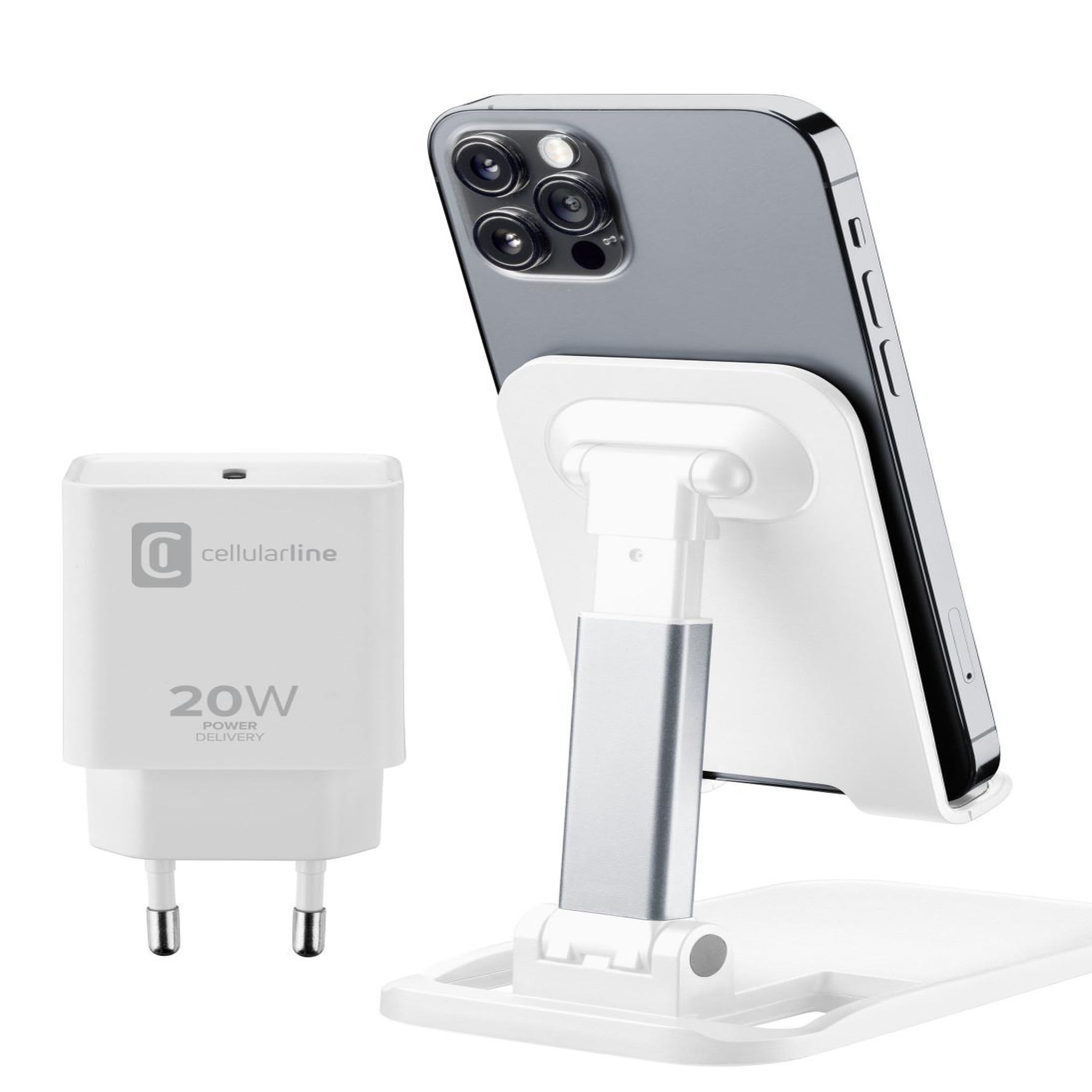 Voir la diapositive 2 : CELLULAR LINE Cellularline charge & stand kit - iphone 8 or later
