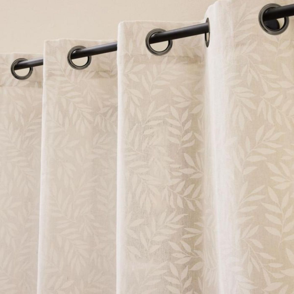 Paris Prix Rideau à Œillets Imprimé  Naya  140x280cm Naturel