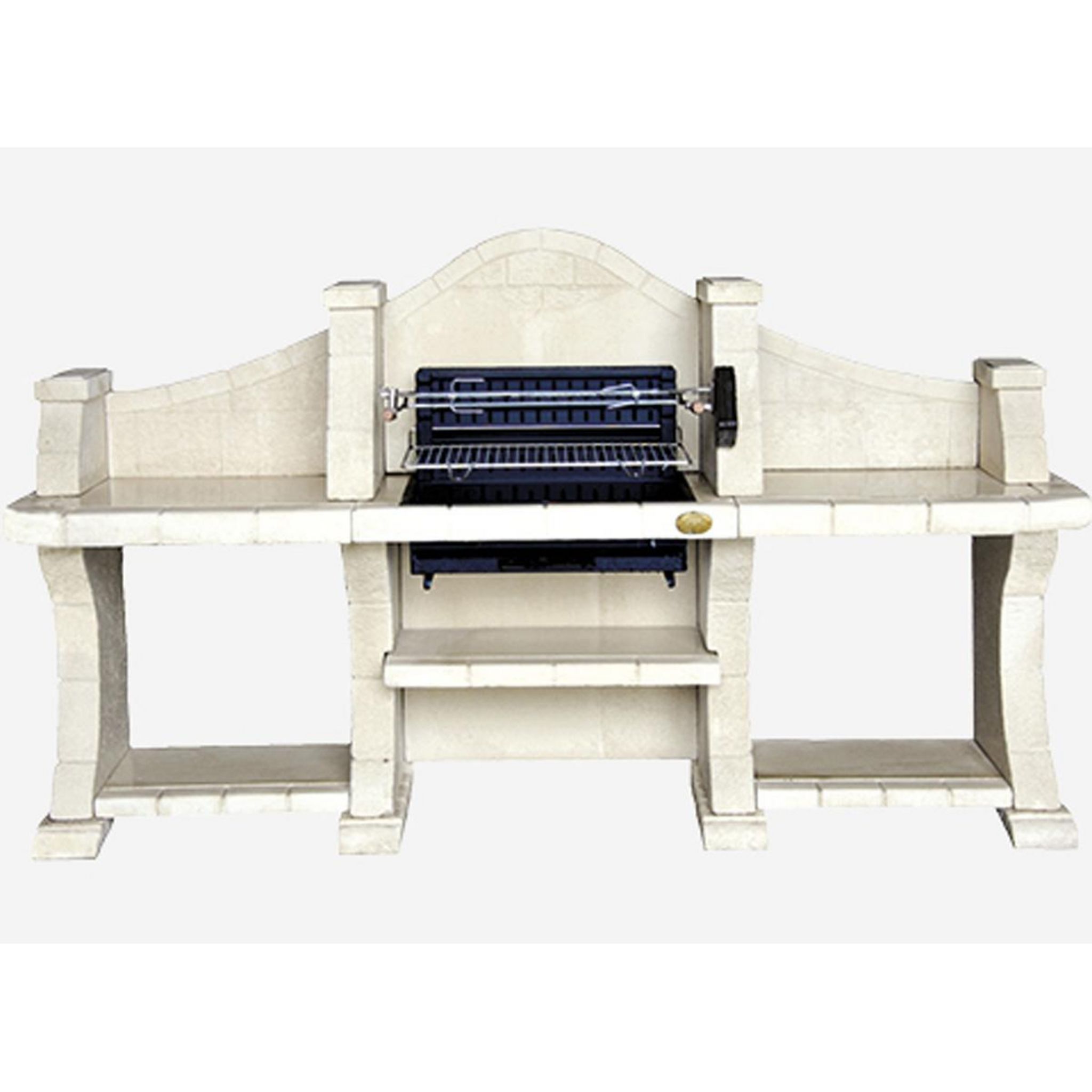 Habitat et Jardin Barbecue  Camargue  en pierre reconstituée - 230 x 63 x 131 cm