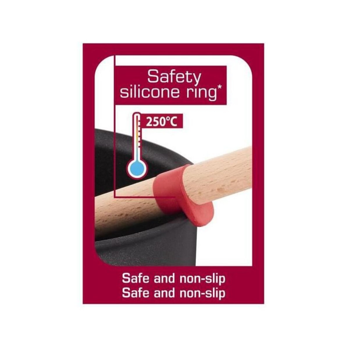 TEFAL TEFAL Cuillere a risotto Ingenio - Bois hetre et silicone platinium - 32 cm