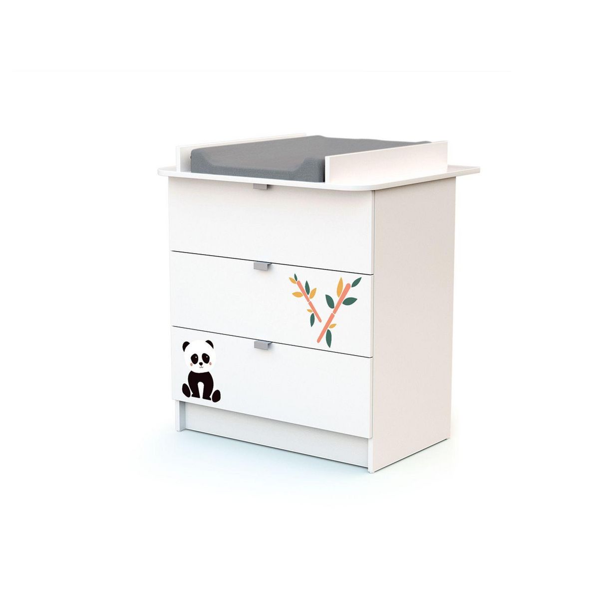 Commode à langer 3 tiroirs Panda Blanc