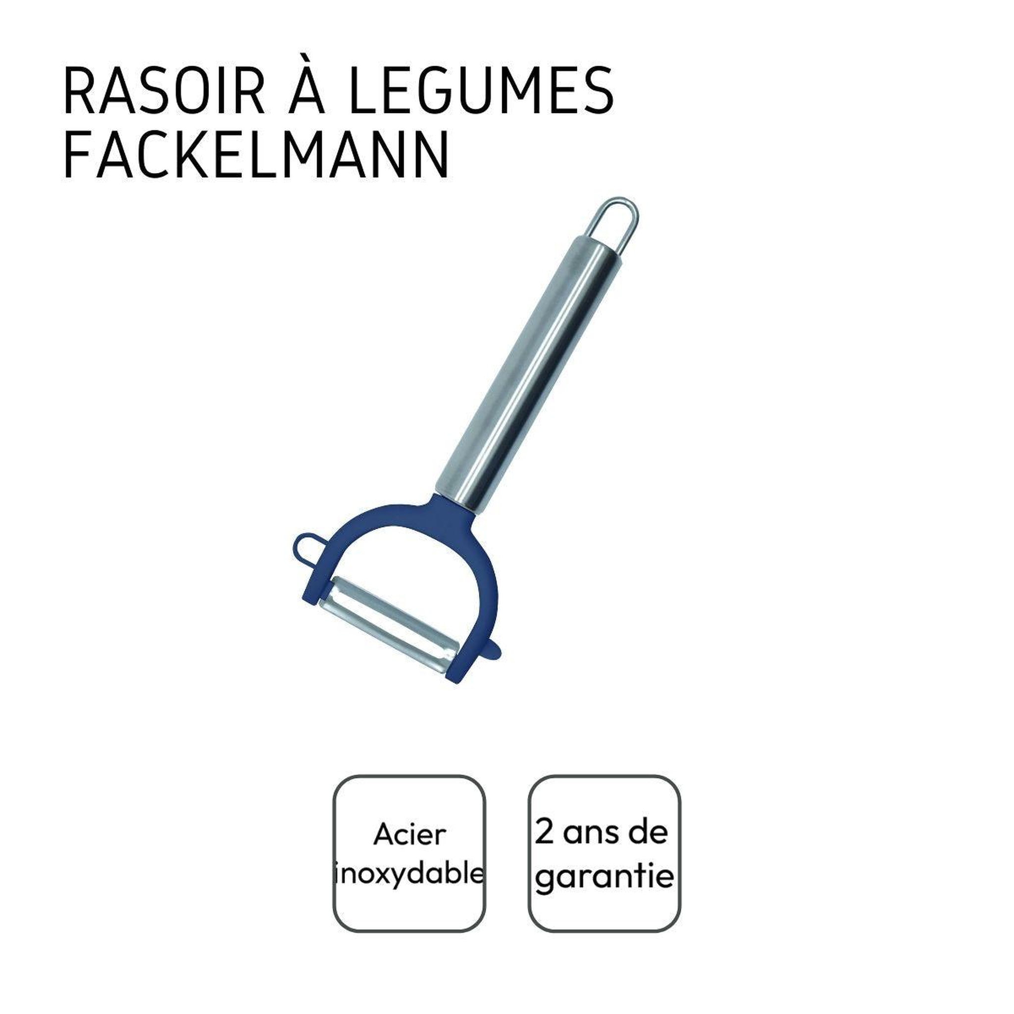 Voir la diapositive 5 : Fackelmann Duo eplucheur à légumes pendule 19 cm et rasoir à légumes inox et plastique 17 cm fackelmann