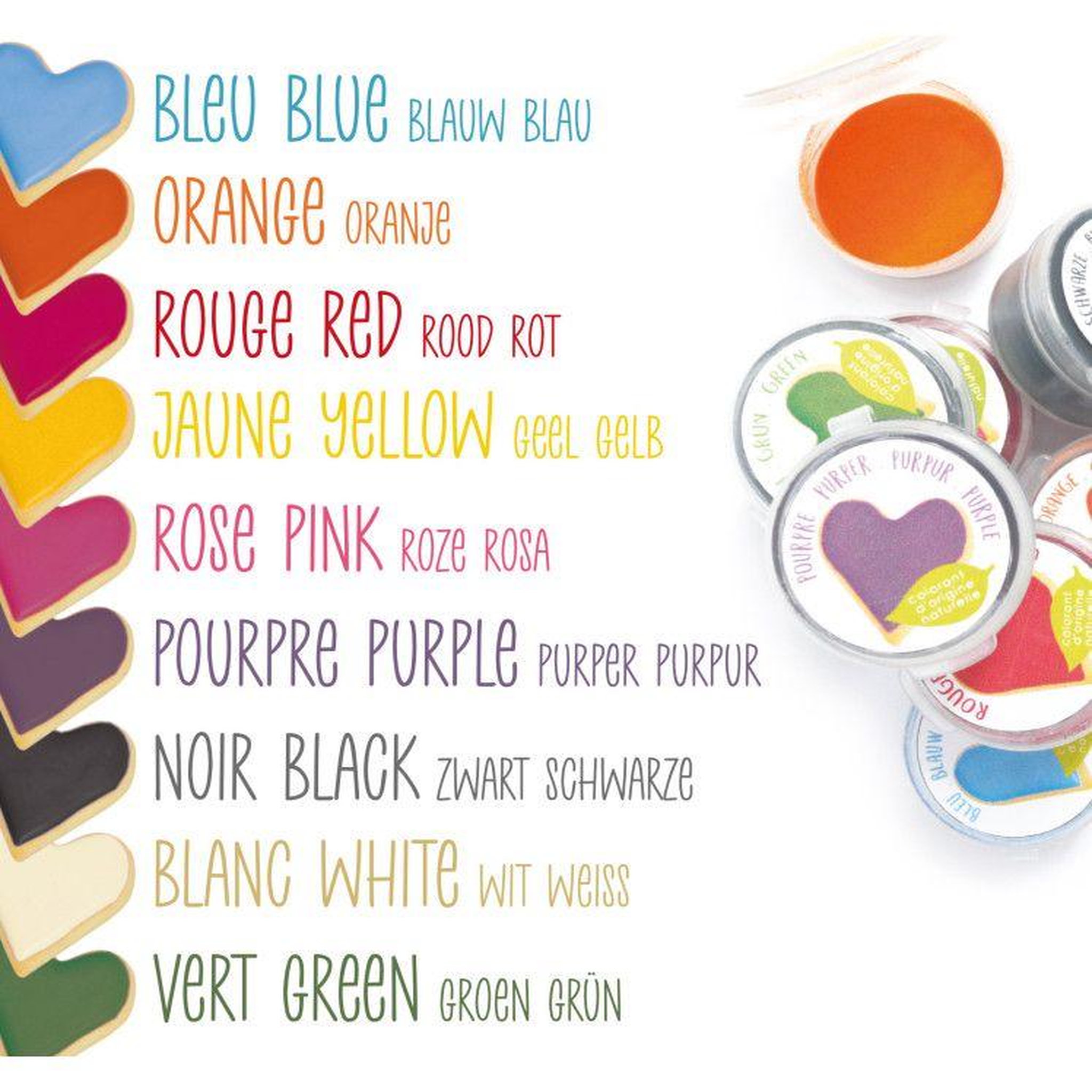 Voir la diapositive 3 : SCRAPCOOKING 9 mini colorants alimentaires d'origine naturelle en poudre